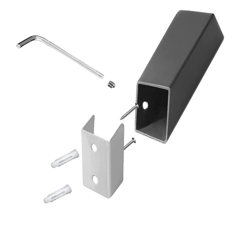 YJ YANJUN Black Towel Hook Set of 2-304 Stainless Steel Robe Hook Modern Bathroom Door Hook Wall Mounted Coat Hook for Wall Clothes Hat Bag Hanger Black Bathroom Accessories - Image 4